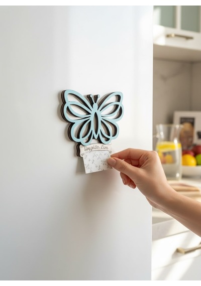 İsme Özel Ahşap Kelebek Magnet 10'lu - Bebek Doğum, Baby Shower, Nişan Ve Doğum Günü Hediyeliği