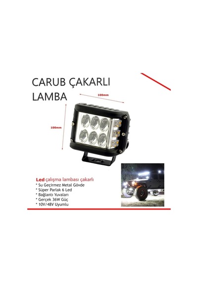 Ahmet Otomotiv 12 Ledli 36watt Projektör Lamba