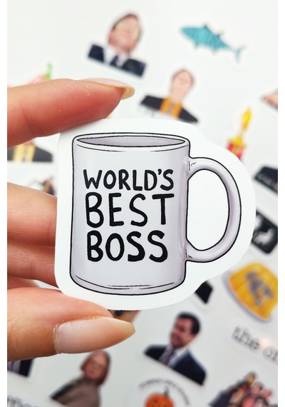 The Office Sticker Paketi 25 Parça Kaliteli Su Geçirmez Etiket Seti Çok Renkli