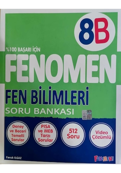 Fenomen 8.sınıf Lgs Yeni Baskı Fen Bilimleri - B Soru Bankası
