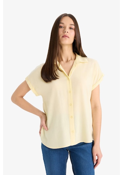 DeFacto Regular Fit Basic Düz Viskon Kısa Kollu Gömlek N7819AZ25SPYL155