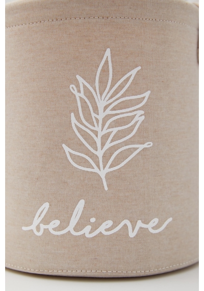 Ocean Home Textile Bej Renk Believe Sepet 20 x 20 cm