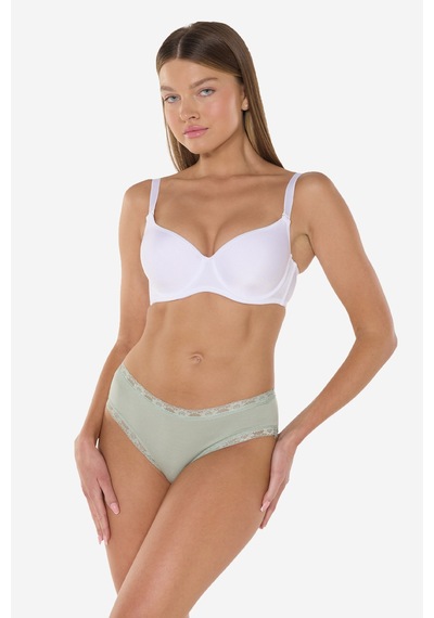 Malabadi Kadın Yeşil 2 Li Paket Extra Yumuşak Micro Modal Dantelli Slip Külot 700