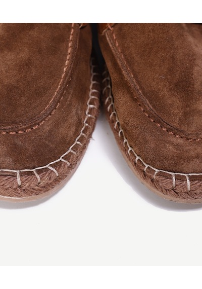 Yargıcı Hasır Bağlı Deri Espadril 24yeay4477x 057 Kahverengi