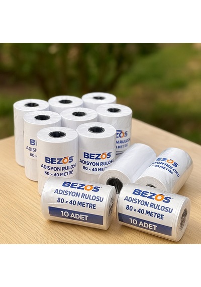 80x40 Mm Adisyon Rulosu Termal Rulo 10'lu Paket