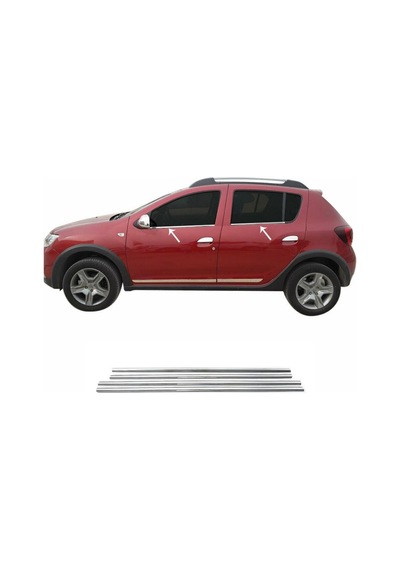 Dacia Sandero Krom Cam Çıtası 2013-2020 Arası 4Prç Paslanmaz Çeli N11.4079