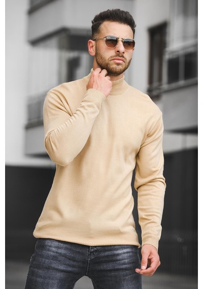 Oksit Seka 815 Pamuk Slim Fit Erkek Yarım Balıkçı Kazak 001