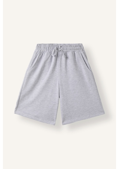 Defacto Regular Fıt Normal Bel Düz Paça Sweatshirt Kumaşı Bermuda N7439az26augr93 Gri-gr93