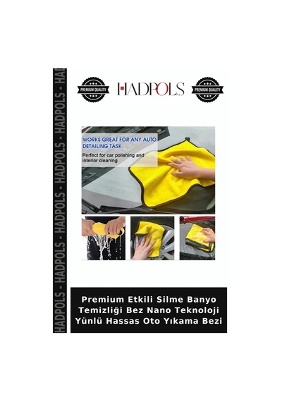 Premium Etkili Silme Banyo Temizliği Bez Nano Teknoloji Yünlü Hassas Oto Yıkama Bezi
