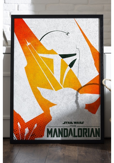 The Mandalorian Siyah Ahşap Çerçeveli Poster, Film Duvar Tablosu