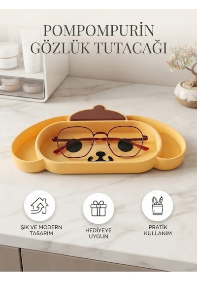 Pompompurin Karakter Figür Tasarımlı Gözlük Tutucu Ve Çok Amaçlı Organizer