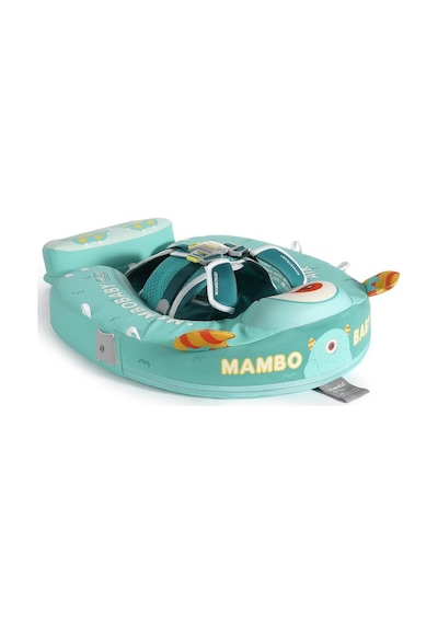 Mambobaby Yüzme Simidi - Green Monster, Emniyetli, Gölgelikli Ve Ayak Destekli