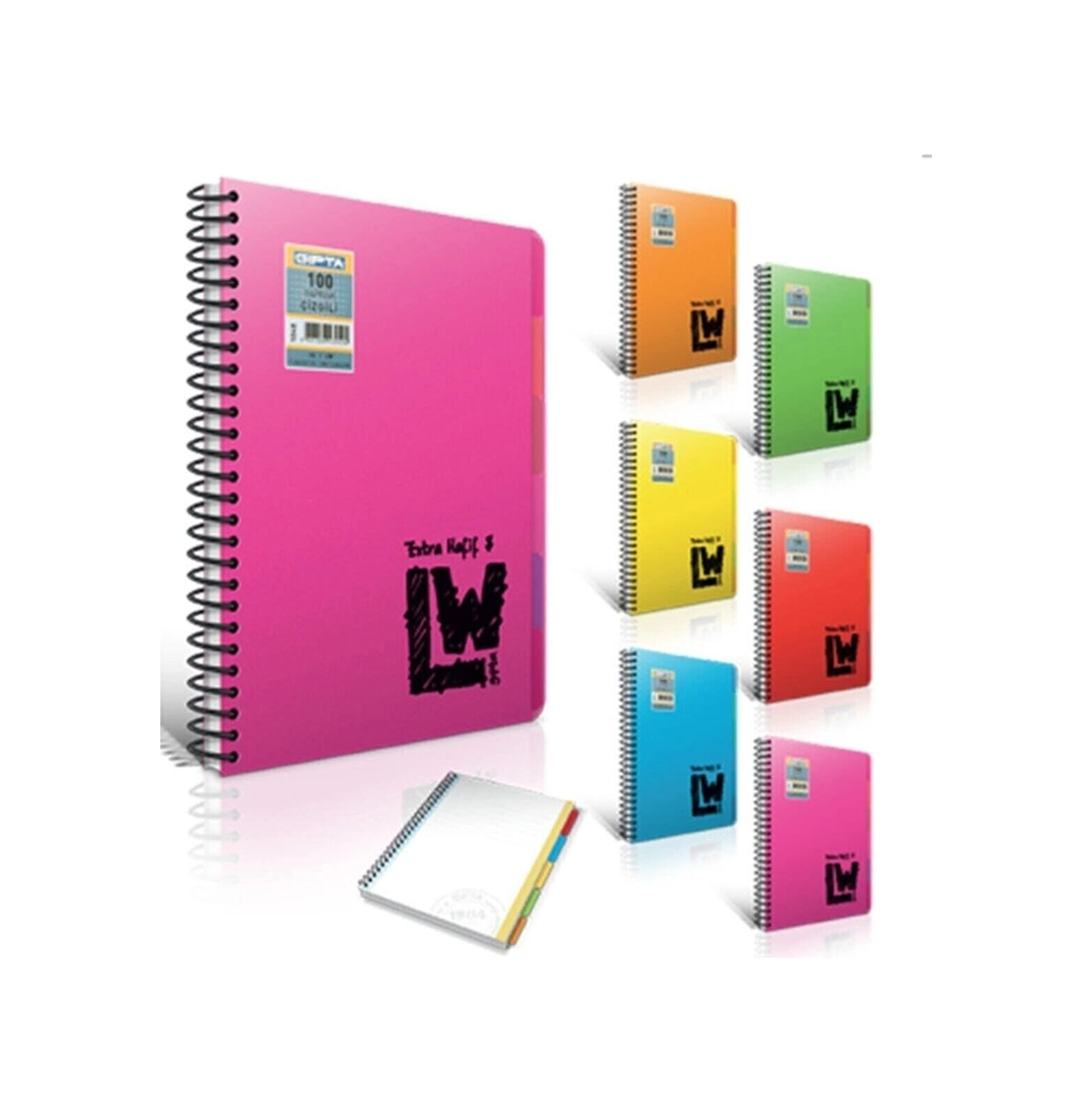 Lw S-t Yaprak 5 Seperatörlü Pp Kapaklı Defter A4 -150 Yaprak 4+1