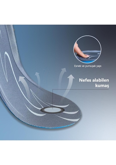 Blue Gel BG186 Yumuşak Memory Foam, Ortopedik Sneaker İç Tabanlık