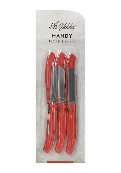 Ar Yıldız Handy Meyve Bıçağı Renkli 9 Cm 6'lı Çok Renkli