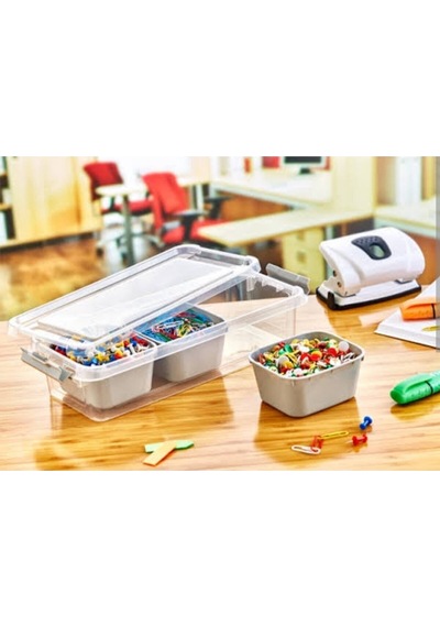 Hobby Life 3 Bölmeli Derin Grand Organizer Kutu 1.8 Litre Plastik Turuncu Diğer