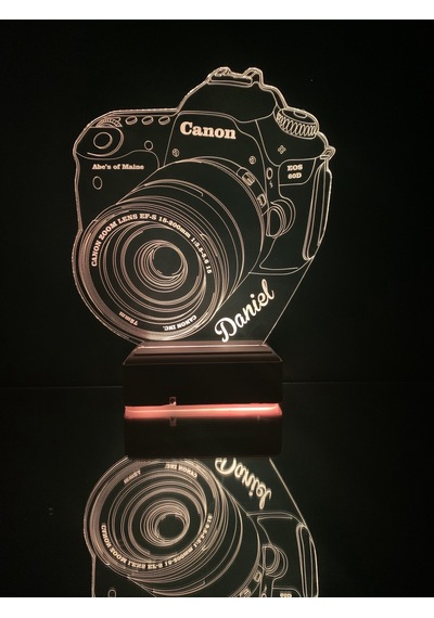 Kişiye Özel Hediye Fotoğraf Makinesi Masaüstü 3D Led Lamba