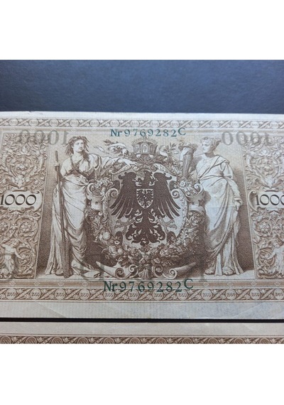 1919 Almanya 1000 Mark - Yeşil/kırmızı Mühür Takım Ççt Para - 3996366b2bfe5d8786