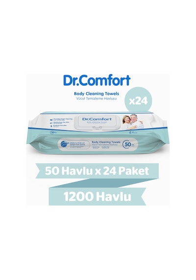Dr. Comfort Vücut Temizleme Havlusu 24 x 50'li