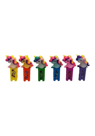 Fosforlu Unicorn Kalem Seti, 6'lı Paket İle Eğlenceli .
