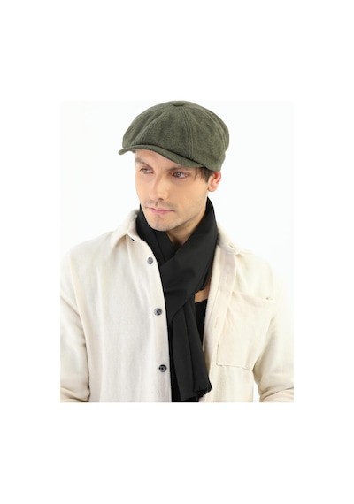 Elif İç Giyim Erkek Haki Kasket Peaky Blinders Kaşe Kumaş Şapka Kasket Haki