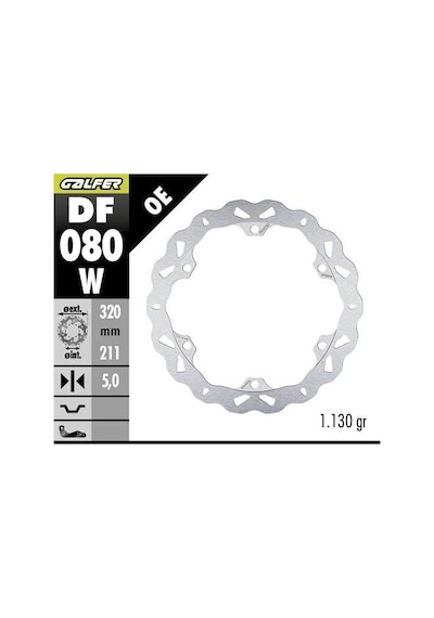 Honda Nx 500 Arka Fren Diski 240 Mm 2014-2018 Galfer Dalgalı Sabit Disk