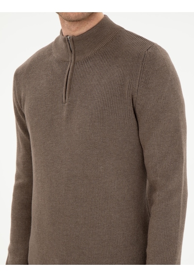 Pierre Cardin Erkek Vizon Melanj Kazak /triko 50297123-vr174 Vizon Melanj
