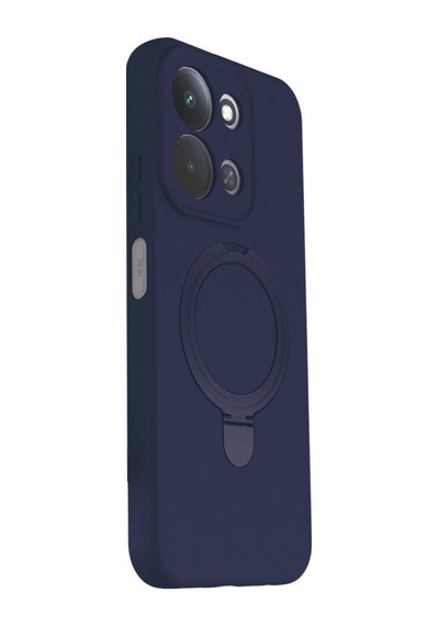 Xiaomi Redmi 15c 4g Kılıf M-safe Şarj Uyumlu Silikon Standlı Regal Kapak Lacivert