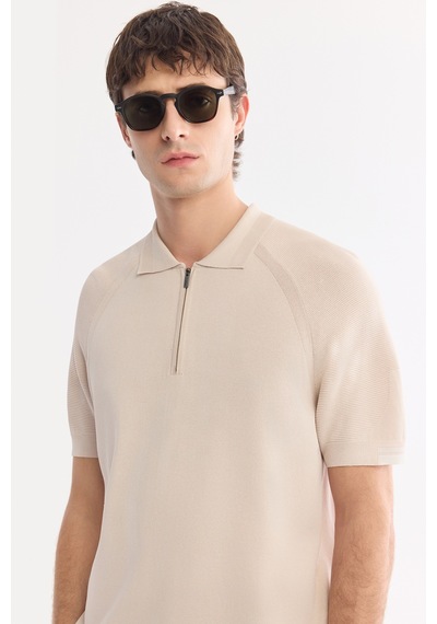 Avva Erkek Bej Polo Yaka Fermuarlı Rayon Karışımlı Regular Fit Triko T-shirt A61y5009 Avva Erkek Bej Polo Yaka Fermuarlı Rayon Karışımlı Regular Fit Triko T-shirt A61y5009