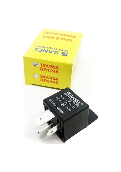 Sanel 12V 80A Güç Rölesi Yedek Parçalı Sr1245