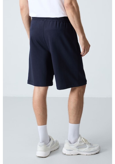 Air Jones Tommy Life Lacivert Pamuklu Kalın Yumuşak Dokulu Standart Fit Basic Erkek Şort - 81277 Lacivert