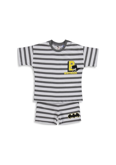 Civil Baby Batman Baskılı 6-18 Ay Takım - Gri Antrasit