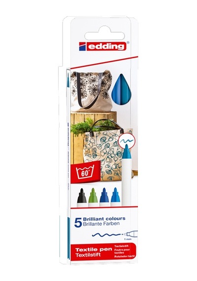 Edding Kumaş Boyama Kalemi Cool 5 Li 4500 /5s Çok Renkli