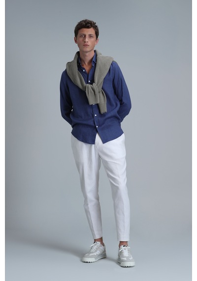 Lufian Erkek Pitaya Basic Gömlek Comfort Fit - Saks Mavi Mavi