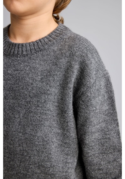 Defacto Oversize Bisiklet Yaka Triko Basic Kazak Erkek Çocuk I3438a826cwar30 Antrasit-ar30