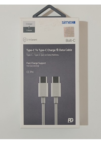 Type C Uçlu Cc Pin Li Data Ve Şarj Kablosu