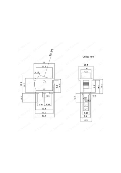 2 Pin Mini Rocker On/off Işıksız Power Anahtar