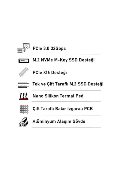 JEYI Coldswift M.2 NVMe to PCIe 3.0 X16 Soğutuculu Adaptör
