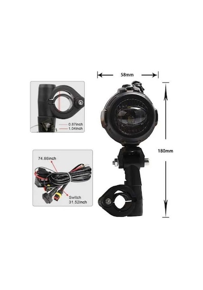 Knmaster Shark 20w Bmw Motosiklet Led Sis Farı