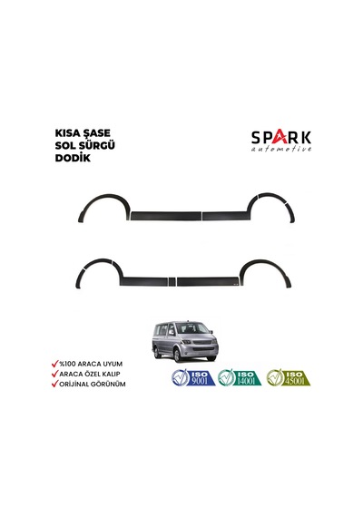 Volkswagen Transporter T5 2009-2014 Yıl Aralığı Uyumlu Kısa Şase Sol Sürgü Dodik Seti 11 Parça