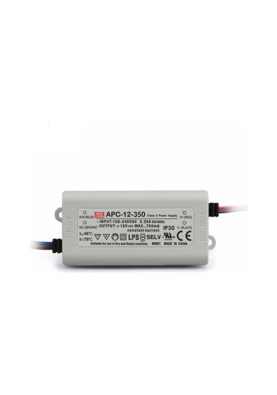 Apc-12-350 Apc12350 9 36vdc 350ma Ip30 Meanwell