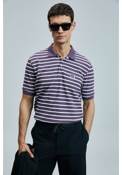 Lufian Erkek Polo Yaka T Shirt 111040227 Mürdüm Mürdüm