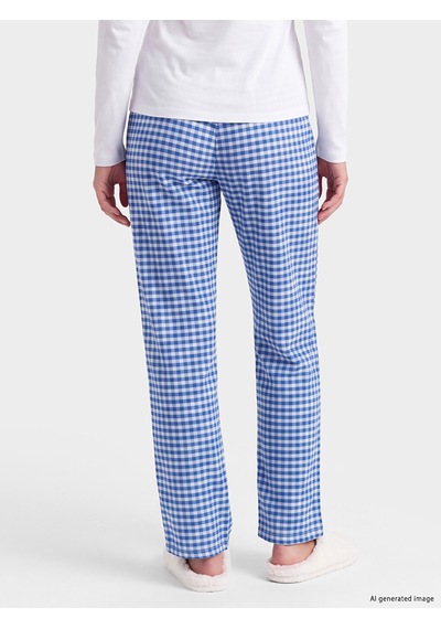Lcw Dream Lacivert Ekose Kadın Pijama Alt