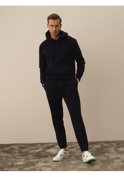 Xint Lacivert Pamuk Dokulu Regular Fit Sweat Pantolon 380149