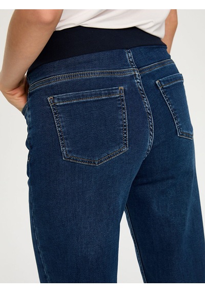 Faik Sönmez Wide Leg Fit Beli Lastikli Rahat Jean Pantolon S26jpn016 Us26jpn01627 İndigo