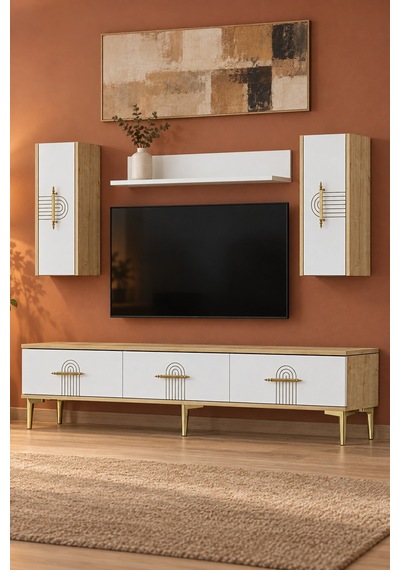 Tvr1815db İda Tv Ünitesi Takımı Safirmeşe-beyaz 180cm Safirmeşe - Beyaz