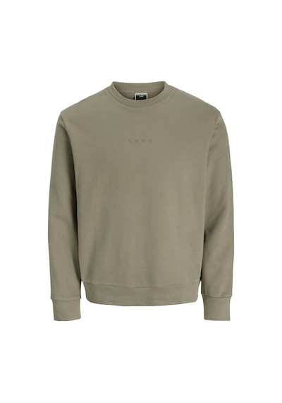 Jack & Jones Jack Jones Küçük Yazı Baskılı Erkek Sweatshirt 12282821 Açık Kahverengi