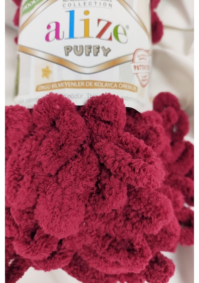 Puffy Vişne El Örgü İpi 100gr. 9mt. 5'li Paket - Renk: 107
