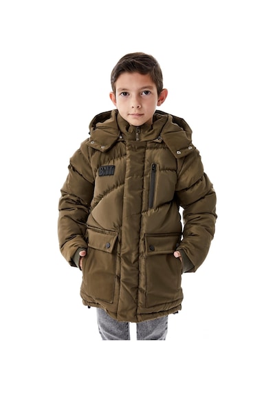 Erkek Çocuk Kapüşonlu Kalın Kışlık Mont 51335 Haki
