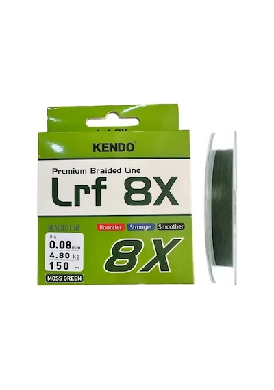 Kendo Lrf 8x Fighting 150mt 0,08mm Moss Green Örgü İp Misina